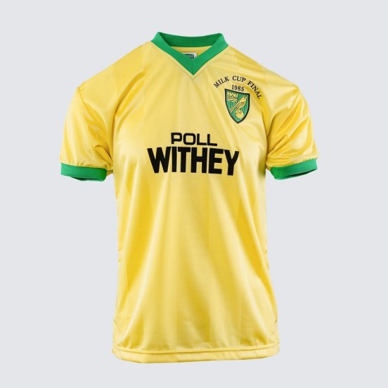 Camiseta retro final Milk Cup de local del Norwich City para niños 1985 Camiseta retro final Milk Cup de local del Norwich City para niños 1985