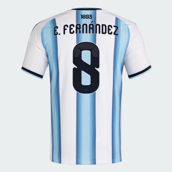 Camiseta Oficial Local Argentina 2026 Niño E. FERNÁNDEZ #8