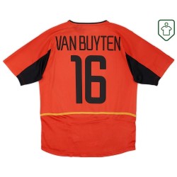 Camiseta retro local Bélgica 2002/04 para hombre Van Buyten #16