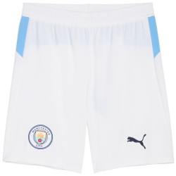 Pantalones Cortos Locales Blancos Manchester City 2025/26 Niño