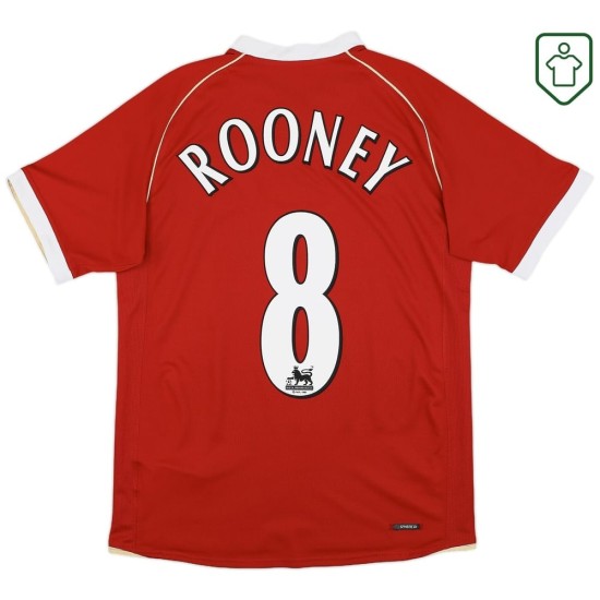 Camiseta retro local hombre Manchester United 2006/07 Rooney #8 Camiseta retro local hombre Manchester United 2006/07 Rooney #8