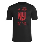 Camiseta Tercera Hook AEROREADY 2025 del New York Red Bulls para Hombre - Negra Camiseta Tercera Hook AEROREADY 2025 del New York Red Bulls para Hombre - Negra