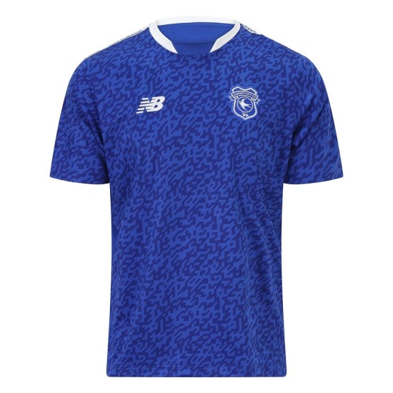 Camiseta de calentamiento local Cardiff City 2025/26 niño