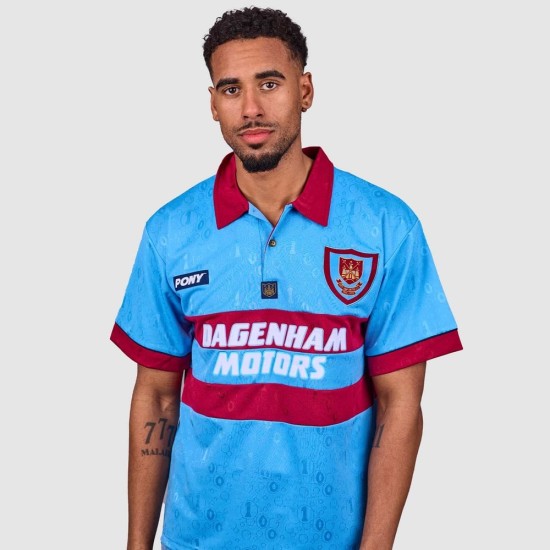 Camiseta Retro Pony Centenario Visitante West Ham United 1995 Hombre Camiseta Retro Pony Centenario Visitante West Ham United 1995 Hombre