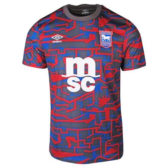 Camiseta de calentamiento visitante Ipswich Town 2025/26 hombre Camiseta de calentamiento visitante Ipswich Town 2025/26 hombre