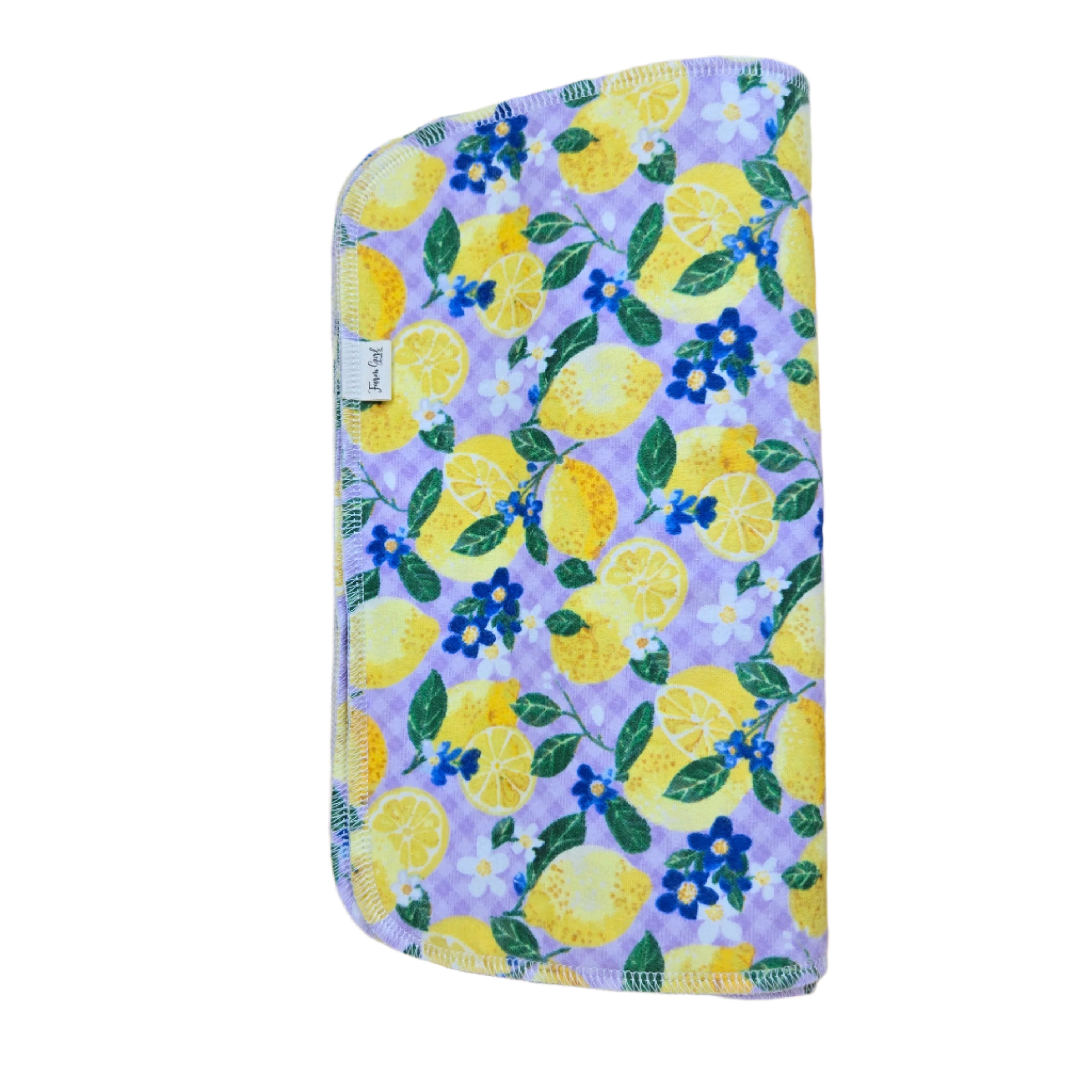 Toallas reutilizables sin papel | Cuadros a cuadros limones y lavanda