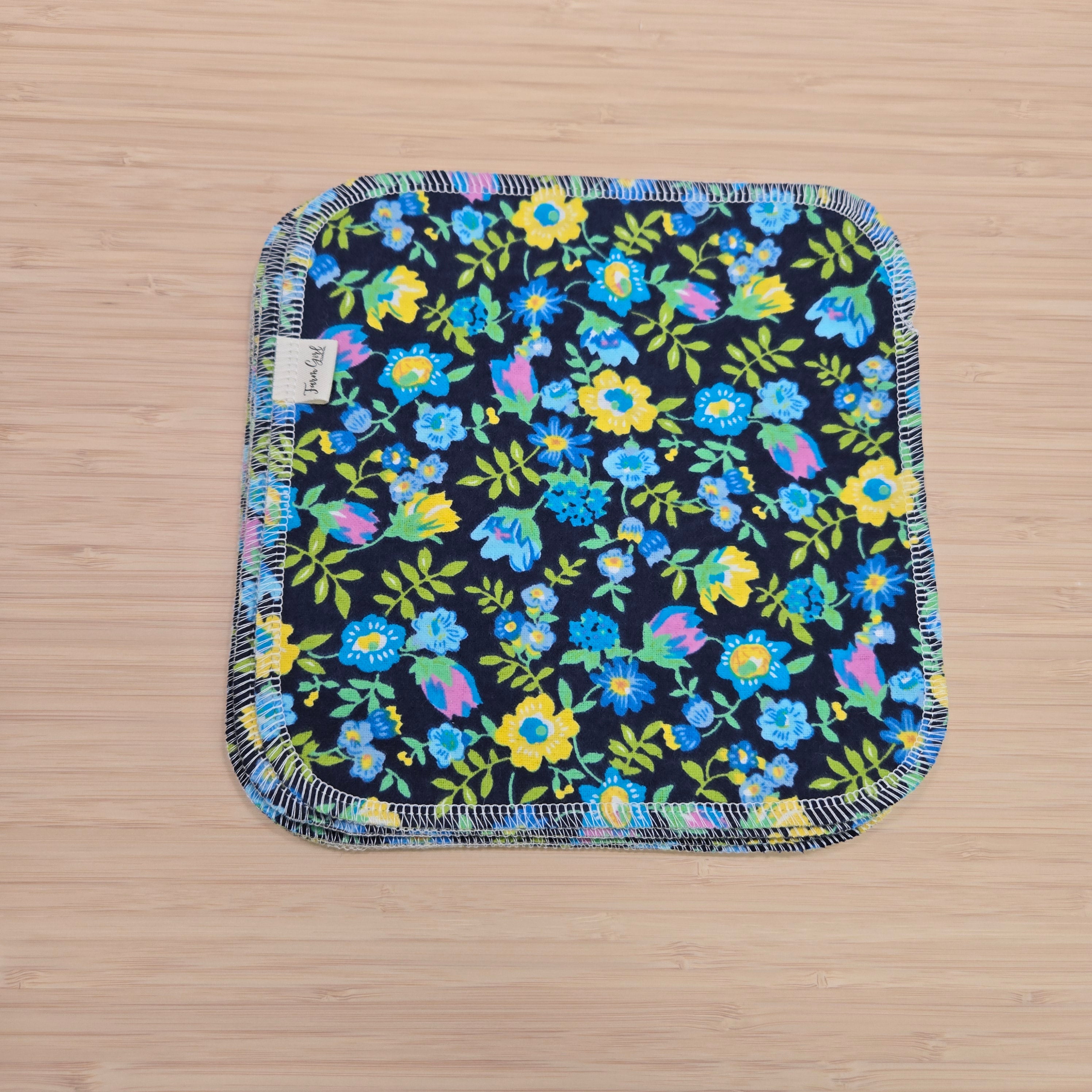 Servilletas de tela | Flores azul oscuro